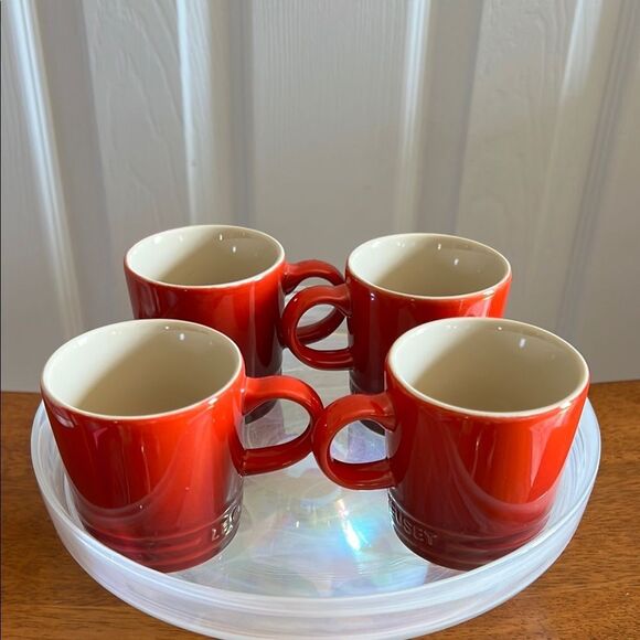 Le Creuset Cerise Espresso Mug Set of 4 - Picture 3 of 13